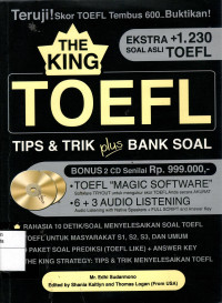 The King TOEFL : tips & trik plus bank soal