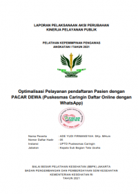 Image of Optimalisasi Pelayanan pendaftaran Pasien dengan PACAR DEWA (Puskesmas Caringin Daftar Online dengan WhatsApp)