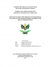 Penyusunan Draft SOP Terkait Unit Pengendali Gratifikasi (UPG) di Kementerian Koordinator BIdang Perekonomian