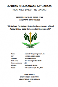 Digitalisasi Pendataan Rekening Pengeluaran Virtual Account (VA) pada Kementerian Kesehatan RI
