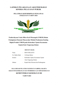 Pemberdayaan Usaha Mikro Kecil Menengah (UMKM) Dalam Peningkatan Ekonomi Masyarakat Melalui Pembuatan Katalog Digital Produk UMKM pada Kelurahan Ciputat Kecamatan Ciputat Kota Tangerang Selatan