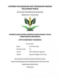 Image of Pengelolaan Sistem Antrian Pasien Rawat Jalan Terintegrasi Infografios UPTD Puskesmas Tigaraksa