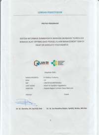Sistem Informasi Sumber Daya Manusia Berbasis Tehnologi Sebagai Alat Optimalisasi Pengelolaan Management SDM di RSUP Dr. Sardjito Yogyakarta