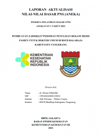 Image of Pembuatan E-Booklet Pedoman Penulisan Rekam Medis Pasien untuk Dokter Umum di RSUD Balaraja Kabupaten Tangerang
