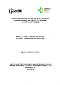 Image of Optimalisasi Pelayanan Dan Penerbitan Sertifikat Vaksinasi Internasional (ICV)